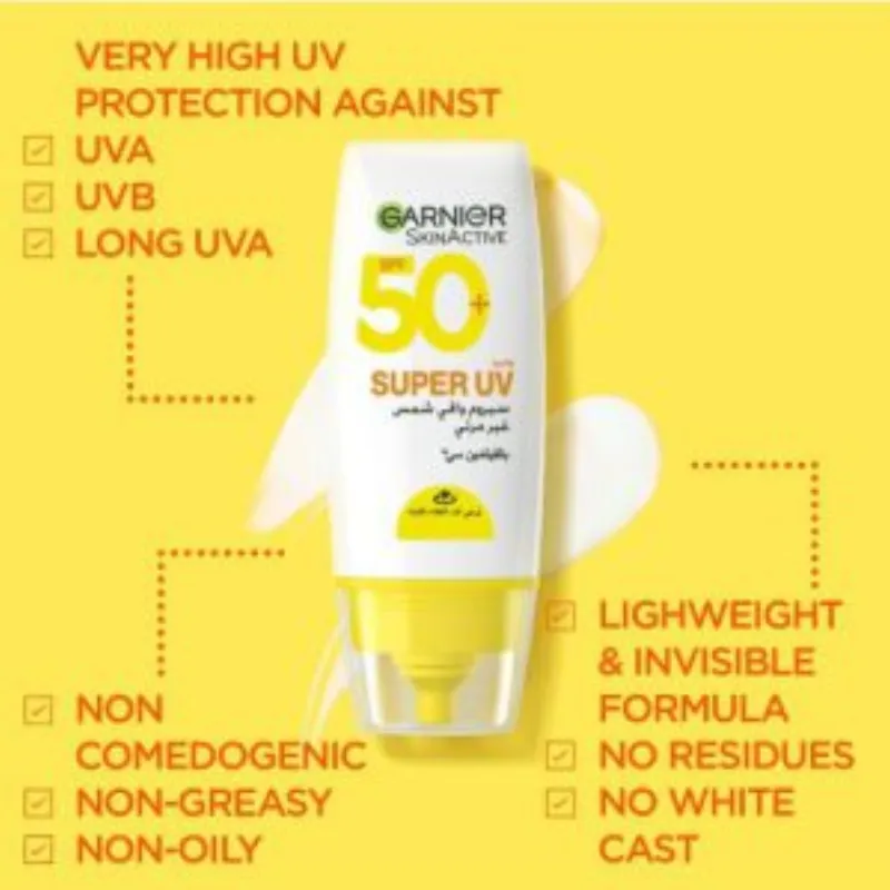 Garnier Super UV Serum Invisible Sunscreen 30ml –  | Parasativa Maroc