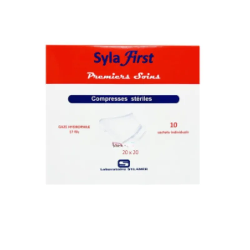 Sylafirst Compress Sterilies 20×20 Boite de 10 Pieces –  | Parasativa Maroc