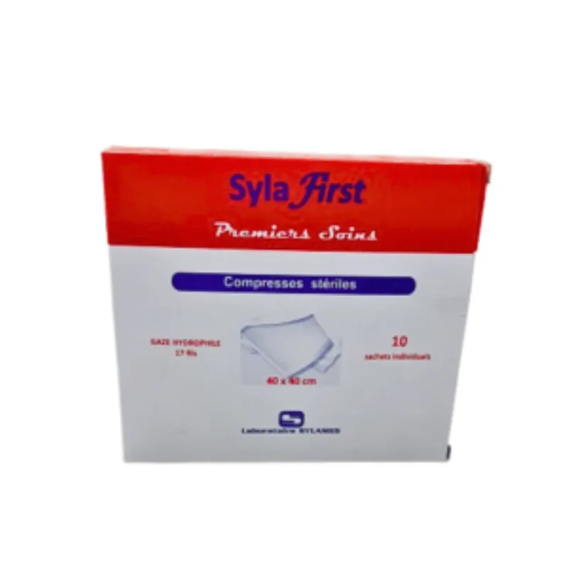 Sylafirst Compress Sterilies 40*40 Bte De 10 Piecss –  | Parasativa Maroc