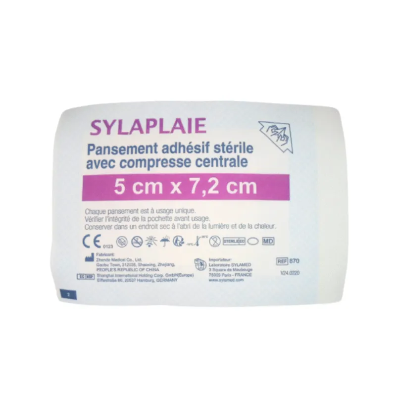Sylaplaie Pansement Adhesif Sterile 5 Cm x 7.2 Cm Boite 10 Pieces –  | Parasativa Maroc