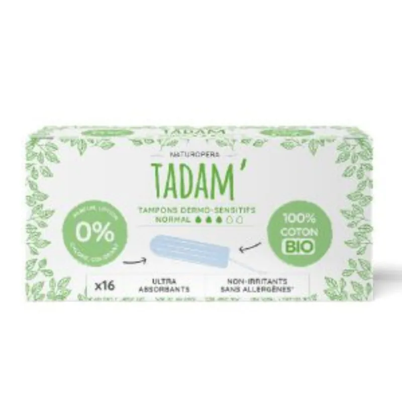Tadam Tampons Coton Bio Normal 16 unités –  | Parasativa Maroc