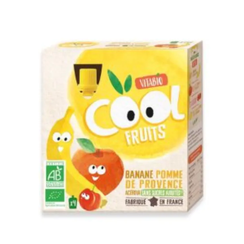 VITABIO COOL FRUITS POMME BANANE 4 X 90G –  | Parasativa Maroc