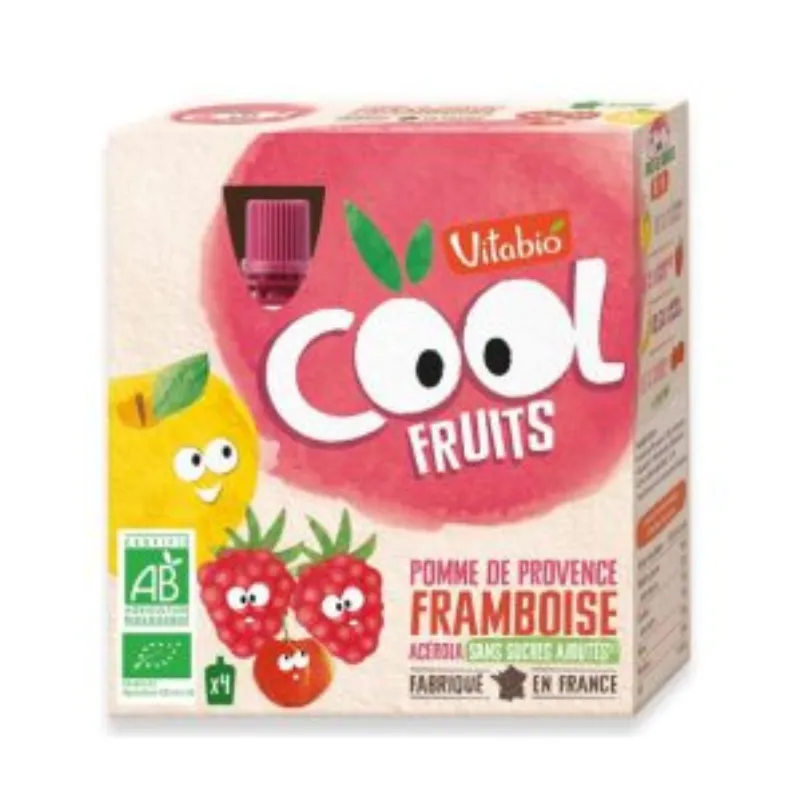 VITABIO COOL FRUITS POMME FRAMBOISE 4 X 90G –  | Parasativa Maroc