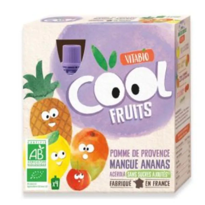VITABIO COOL FRUITS POMME MANGUE ANANAS 4 X 90G –  | Parasativa Maroc
