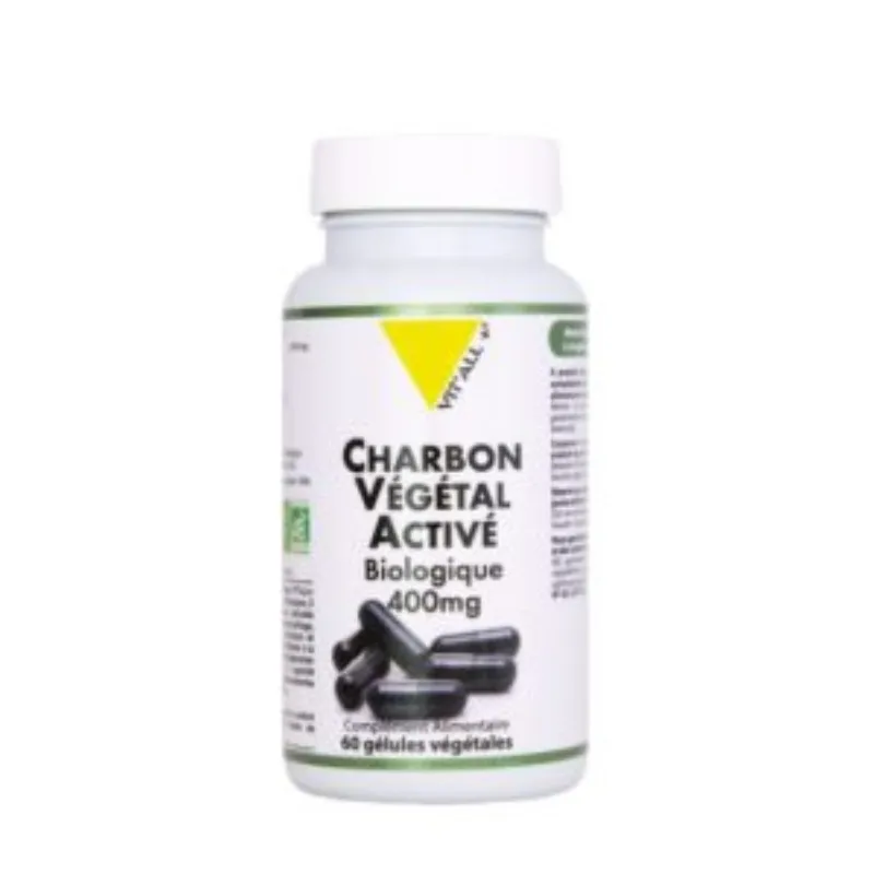 VITALL PLUS CHARBON VEGETAL 400MG 60 GELULES –  | Parasativa Maroc