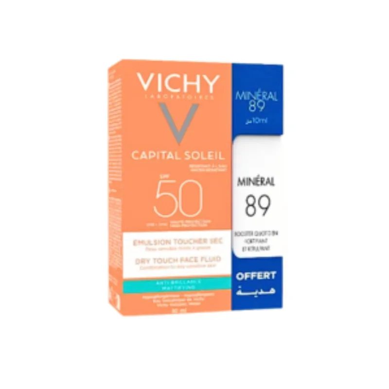 Vichy Capital Soleil Creme Anti-Brillant 50ml+MINERAL 89 Format Voyage Pack –  | Parasativa Maroc