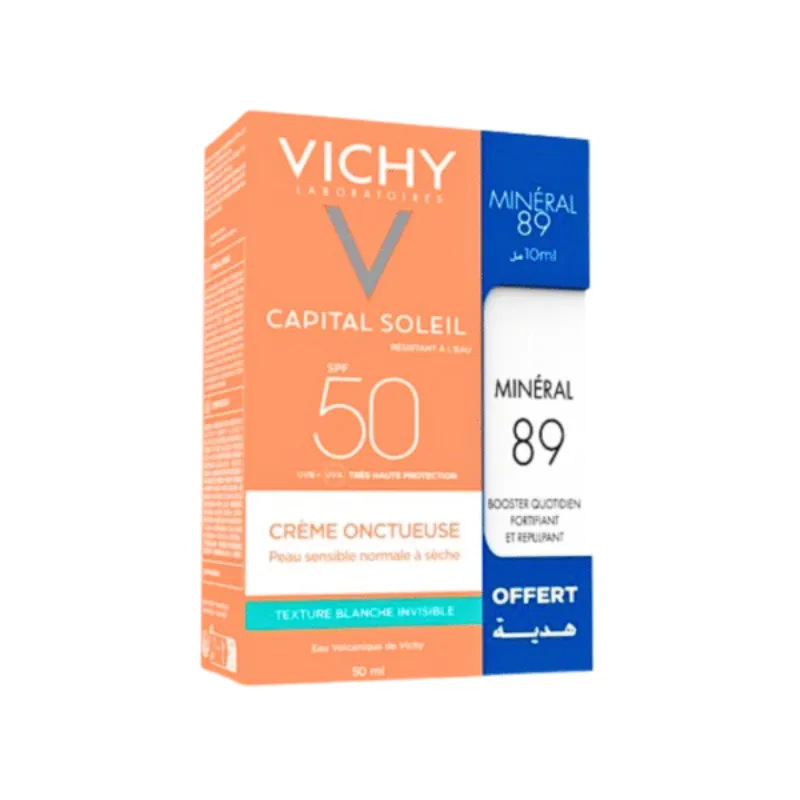 Vichy Capital Soleil Creme Oncteuse 50ml+MINERAL 89 Format Voyage Pack –  | Parasativa Maroc