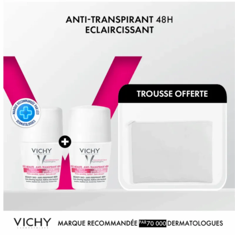 Vichy Deodorant Eclaircissant 2x50ml Trousse –  | Parasativa Maroc