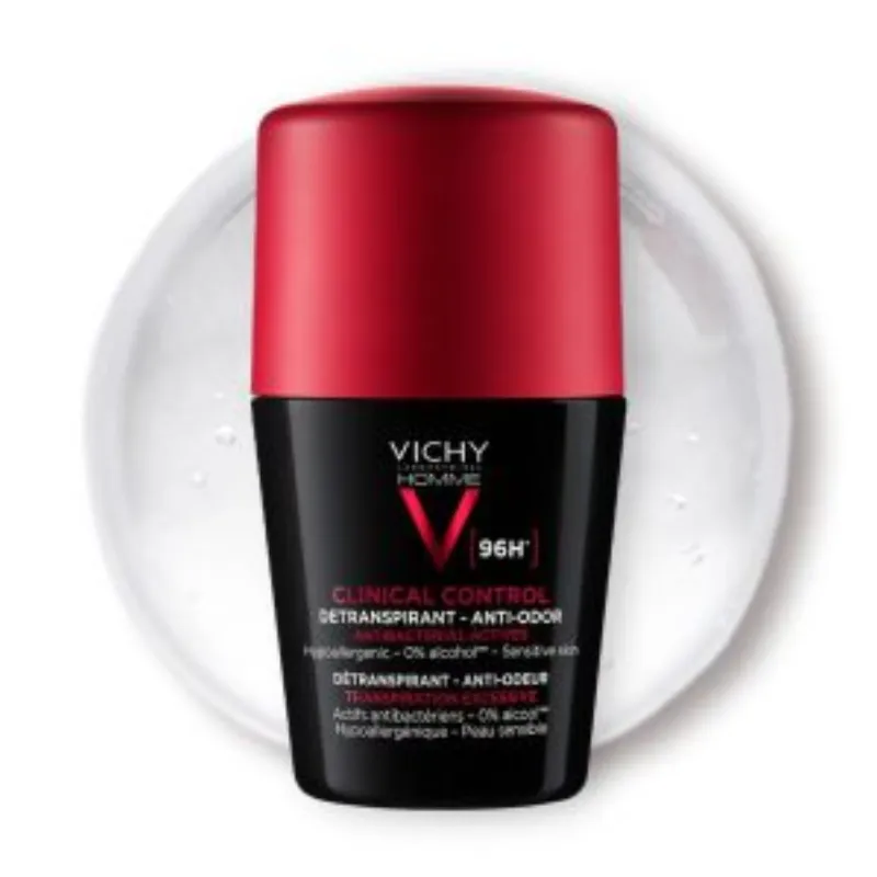 Vichy Homme DÉODORANT CLINICAL CONTROL 96H | Tous types de peau | 50ml –  | Parasativa Maroc