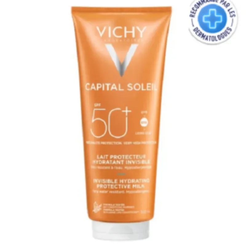VICHY CAPITAL SOLEIL SPF50+ LAIT PROTECTEUR HYDRATANT INVISIBLE 300ML –  | Parasativa Maroc