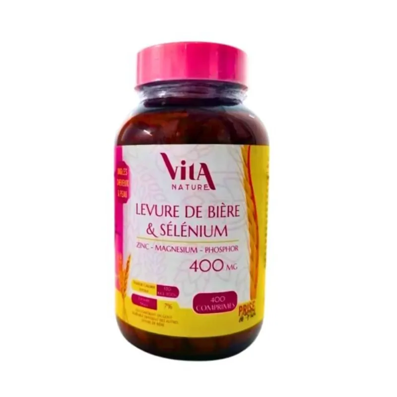 Vita Nature Levure de Biere & Selenium 400mg 400 Comprimes –  | Parasativa Maroc