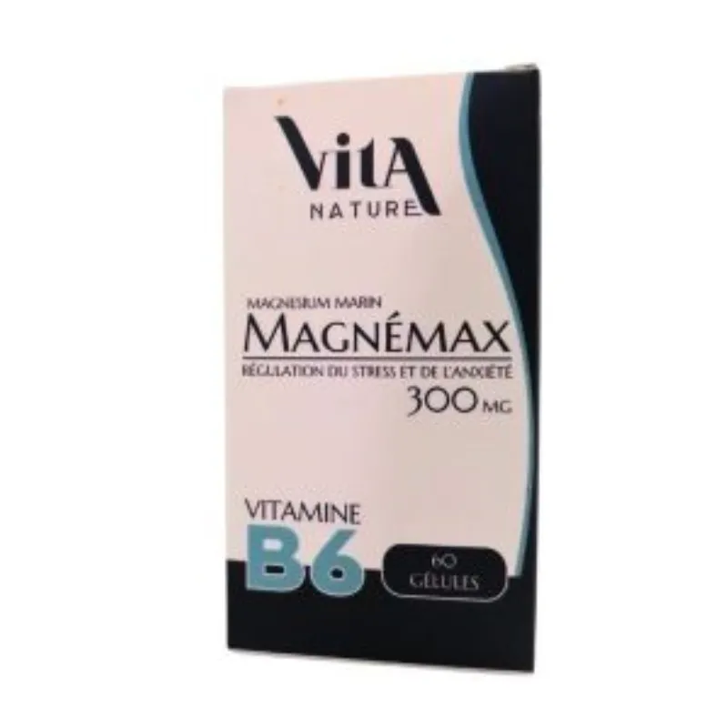 Vita Nature Magnemax 300mg 60 Gelules –  | Parasativa Maroc