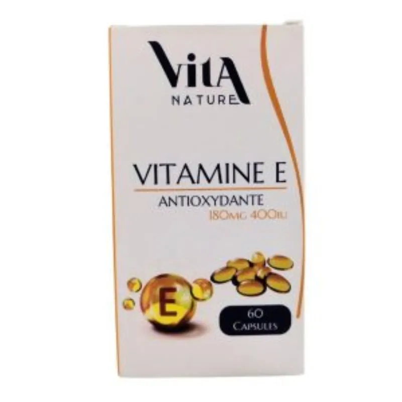 Vita Nature Vitamine E 180mg 60 Capsules –  | Parasativa Maroc
