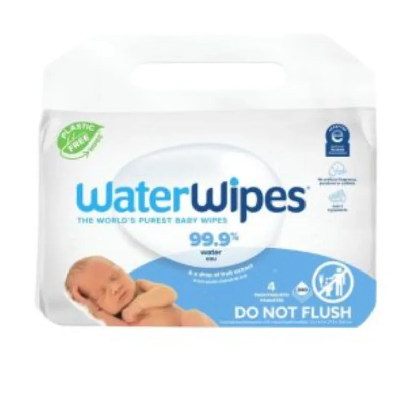 WATERWIPES LINGETTES BABY 4×60 BIO –  | Parasativa Maroc