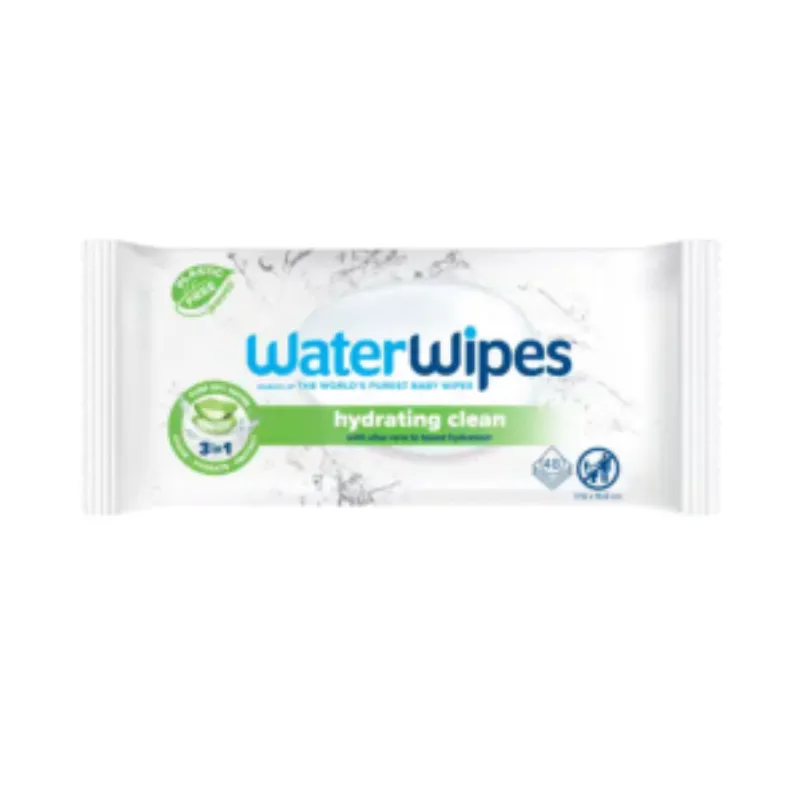 WaterWipes Lingettes Hydrating Clean with Aloe Vera 48 Pieces –  | Parasativa Maroc