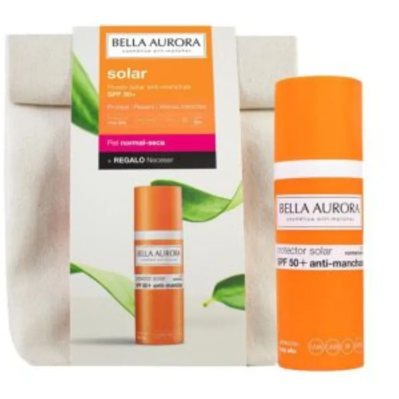 Bella aurora gel creme solaire SPF 50+ normal à seches 50ml + Trousse –  | Parasativa Maroc