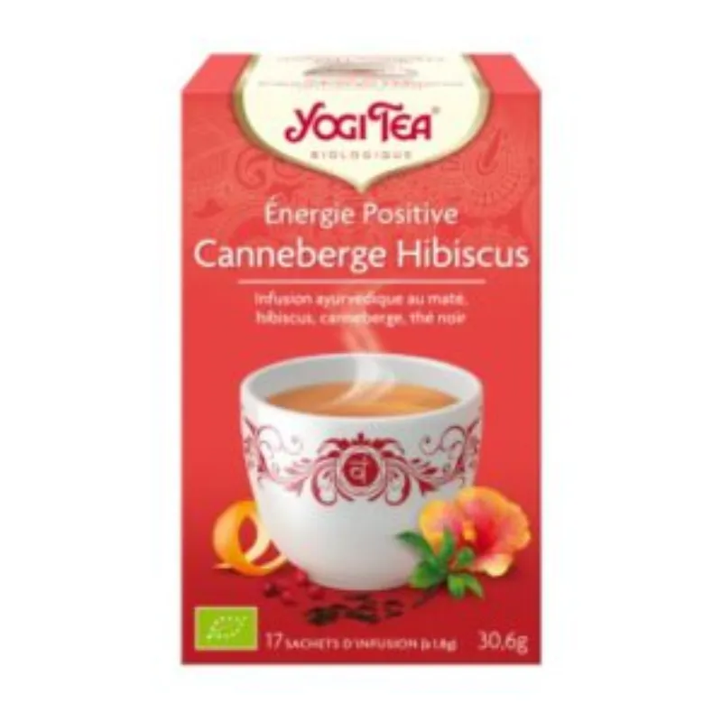 YOGI TEA ENERGIE POSITIVE CRANBERRIES HIBISCUS 17 X 2G –  | Parasativa Maroc