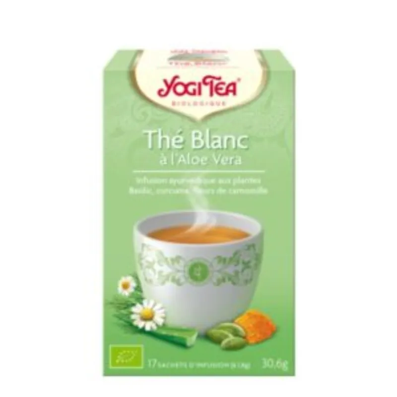 YOGI TEA THE BLANC ALOE VERA 17 X 2G –  | Parasativa Maroc