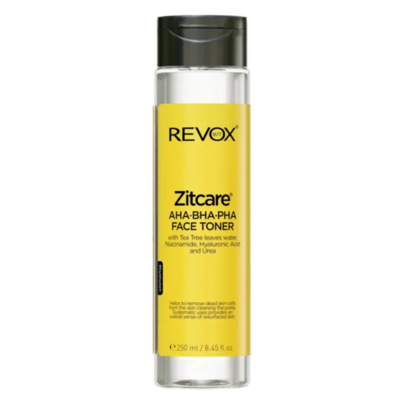 REVOX ZITCARE AHA.BHA.PHA. ACTIVE FACE TONER 250ml –  | Parasativa Maroc