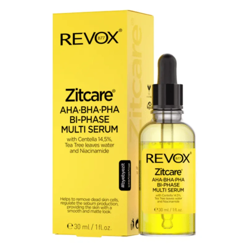 REVOX ZITCARE AHA.BHA.PHA. MULTI SERUM, 30ml –  | Parasativa Maroc
