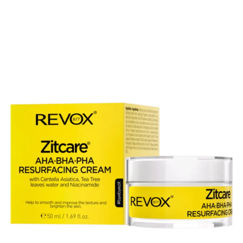 REVOX ZITCARE AHA.BHA.PHA. RESURFACING CREAM 50ml –  | Parasativa Maroc