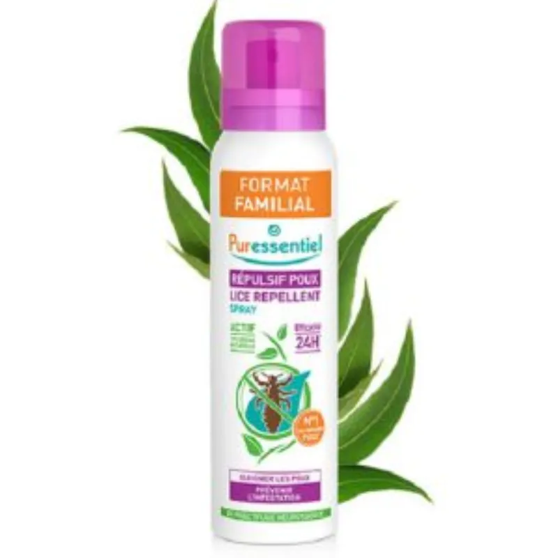 PURESSENTIEL – ANTI POUX SPRAY RÉPULSIF 24H FORMAT FAM 200ML –  | Parasativa Maroc