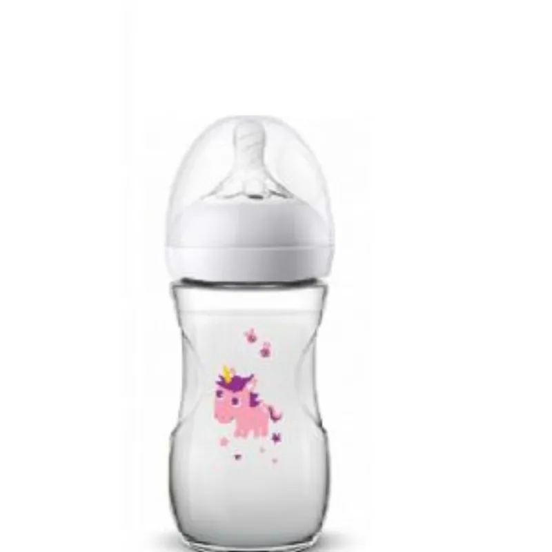 AVENT NATURAL BIBERON DEBIT LENT DES 1 MOIS Unicorn 260ML –  | Parasativa Maroc