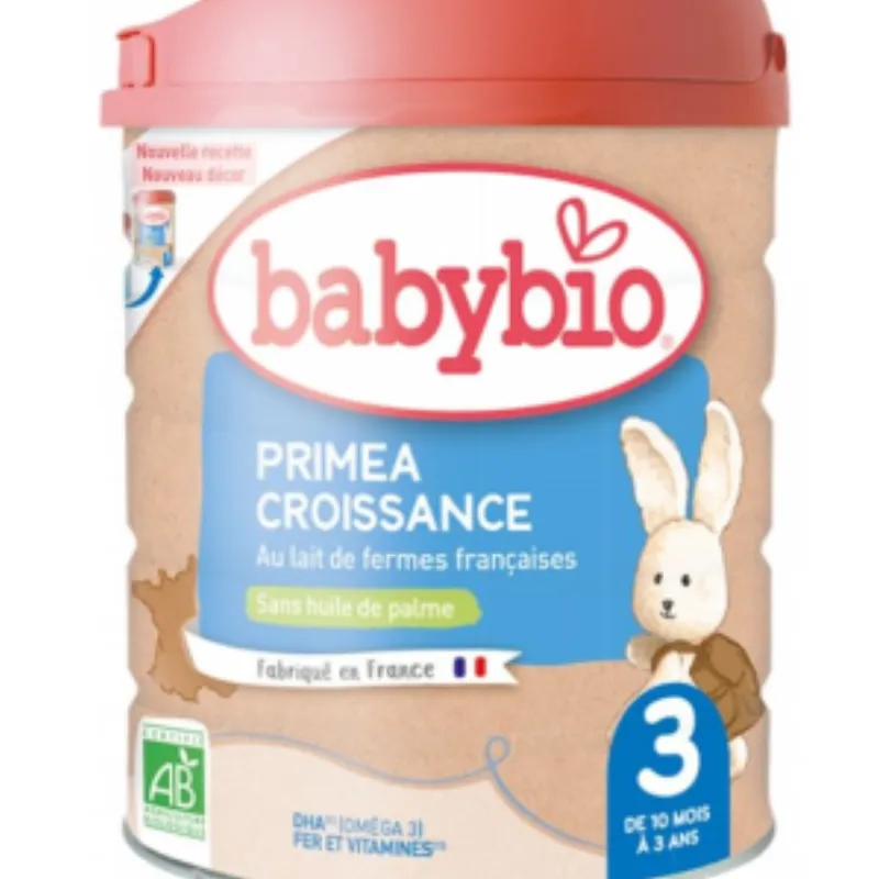 BABYBIO Lait 3ème âge Boîtes Lait infantile 800g Primea 3 Croissance 800G –  | Parasativa Maroc