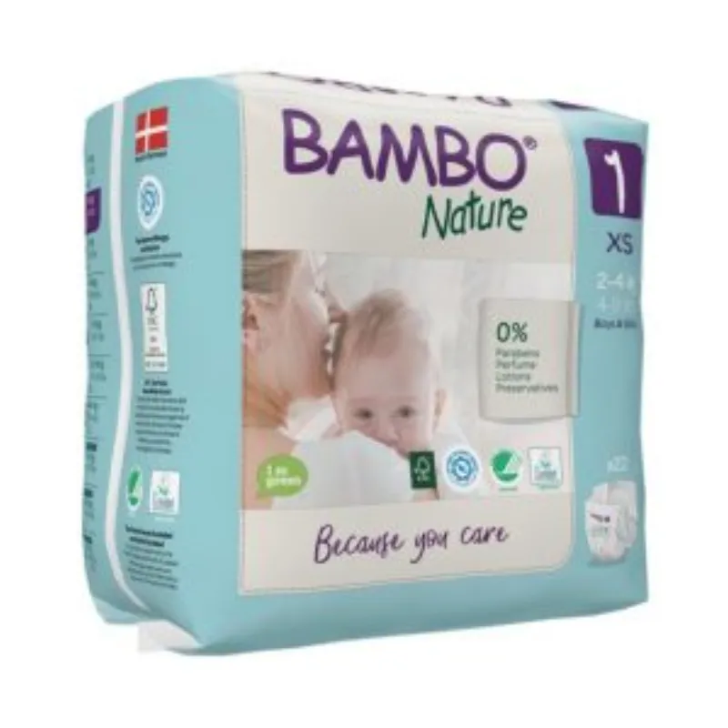 Bambo Nature couches , 1XS 2-4kg/22un –  | Parasativa Maroc