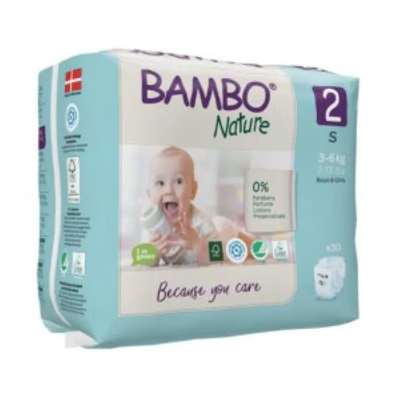 Bambo Nature 2, couches S 3-6kg/30un –  | Parasativa Maroc
