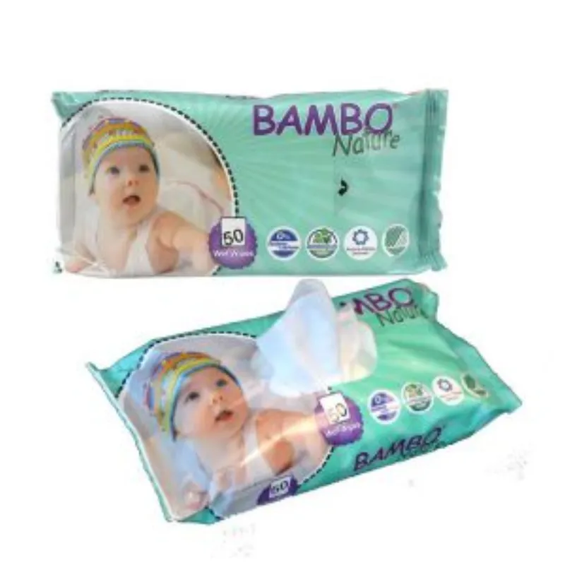 Bambo Nature Lingettes 50P sans parfum –  | Parasativa Maroc