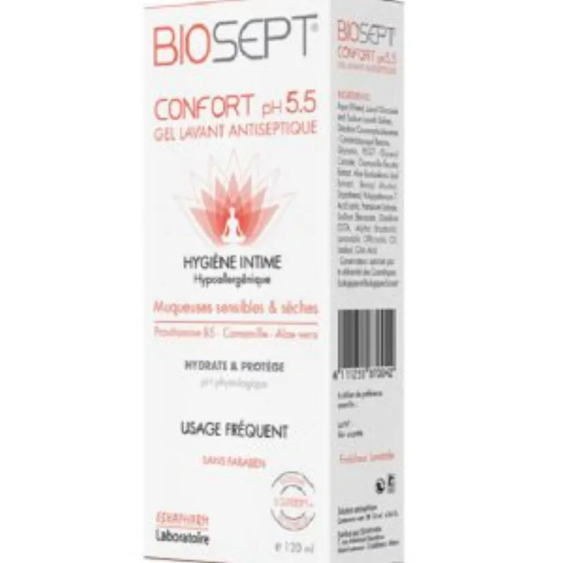 Biosept 5.5 Gel Nettoyant intimeTraitant 200Ml –  | Parasativa Maroc