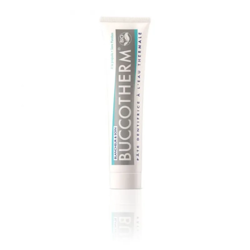 BUCCOTHERM BLANCHEUR ET SOIN PATE DENTIFRICE A L’EAU THERMALE 75ML –  | Parasativa Maroc