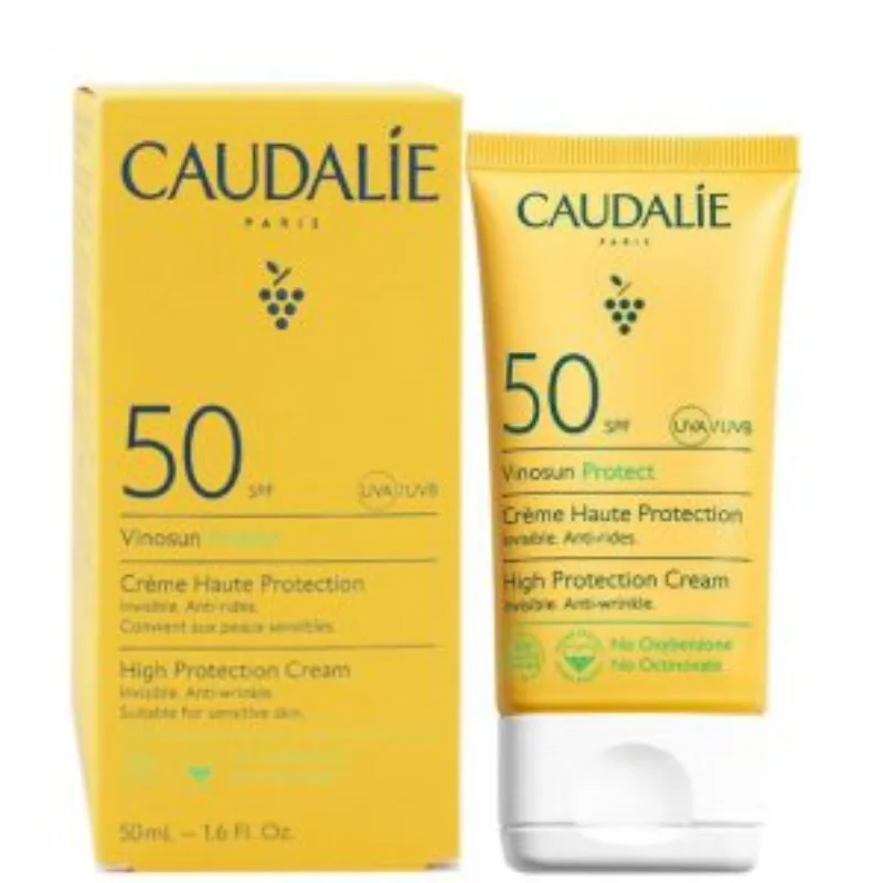 CAUDALIE VINOSUN PROTECT SPF 50+ CRème Très Haute Protection Invisible Anti-Rides 50ml –  | Parasativa Maroc