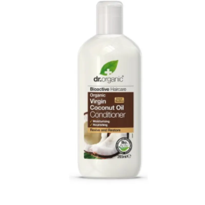 Dr Organic Après-Shampoing à l’Huile de Noix de Coco Vierge 265Ml –  | Parasativa Maroc