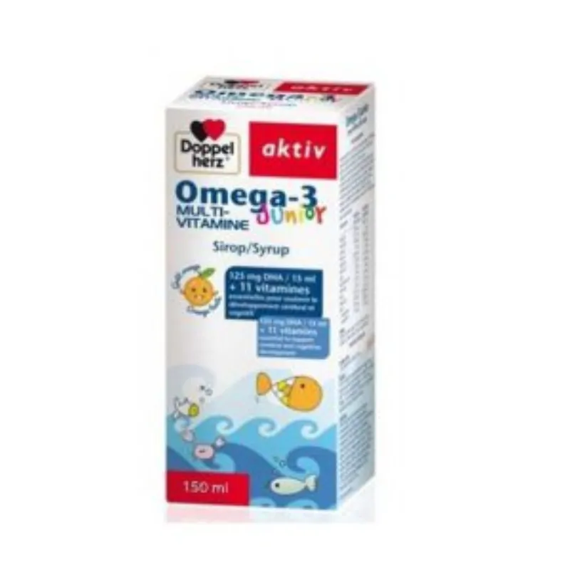 Doppel Herz Aktiv Omega-3 Junior Multivitamine Sirop 150ml –  | Parasativa Maroc