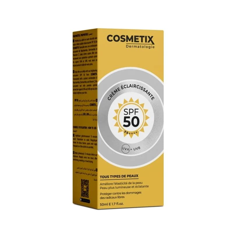 COSMETIX CRÈME ECLAIRCISSANTE SPF 50+ 50ML –  | Parasativa Maroc