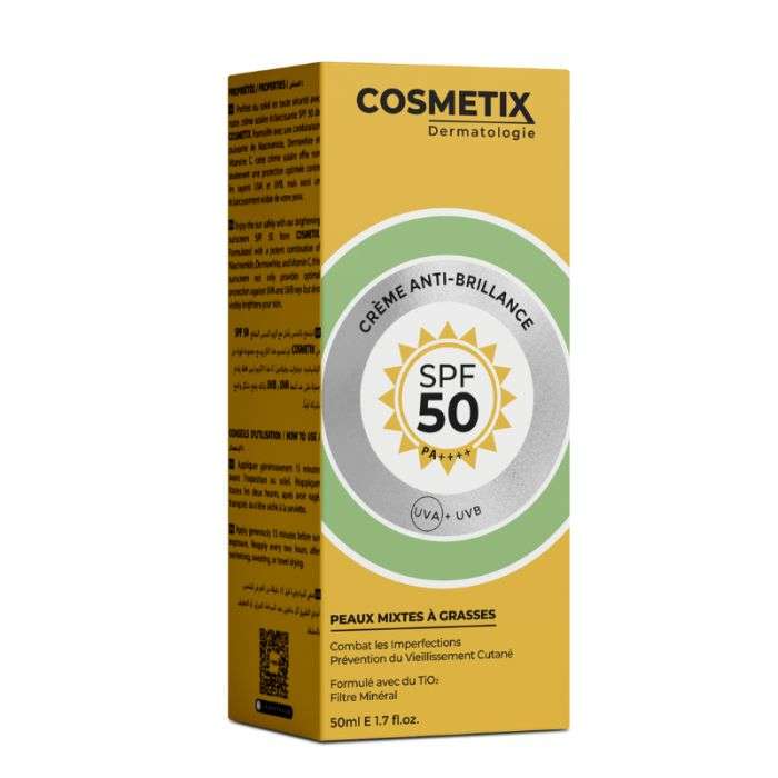 COSMETIX CREME ANTI-BRILLANCE SPF50+ 50ML –  | Parasativa Maroc