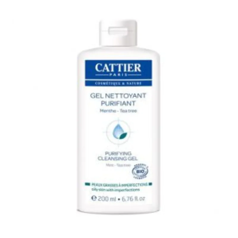 Cattier Peau Grasse à Imperfections Gel Nettoyant Purifiant Menthe 200ml –  | Parasativa Maroc