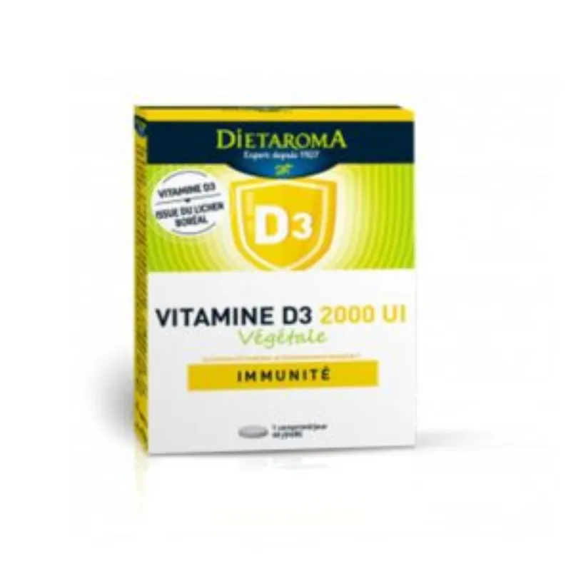 Dietaroma Vitamine D3 2000UI Vegetale 40comprimes –  | Parasativa Maroc