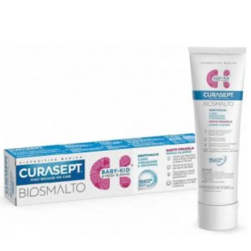 CURASEPT Dentifrice Biosmalt Baby-Kid 6 mois-6 ans- Fraise 50 ml –  | Parasativa Maroc