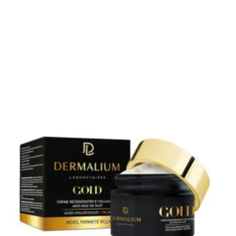 DERMALIUM GOLD CRÈME RÉGÉNÉRATRICE CELLULAIRE ANTI-ÂGE DE NUIT 50ML –  | Parasativa Maroc