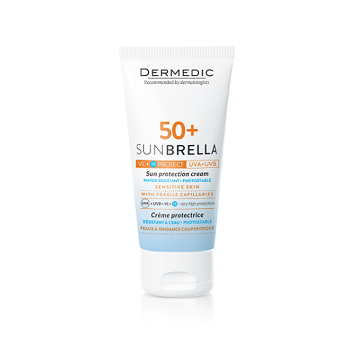 DERMEDIC SUNBRELLA SPF50+ PEAU SENSIBLE SUJETTE ROUGEURS –  | Parasativa Maroc