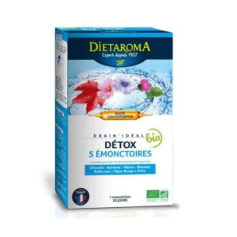Dietaroma Detox 5 Emonctoires 20Ampoules *15ml –  | Parasativa Maroc