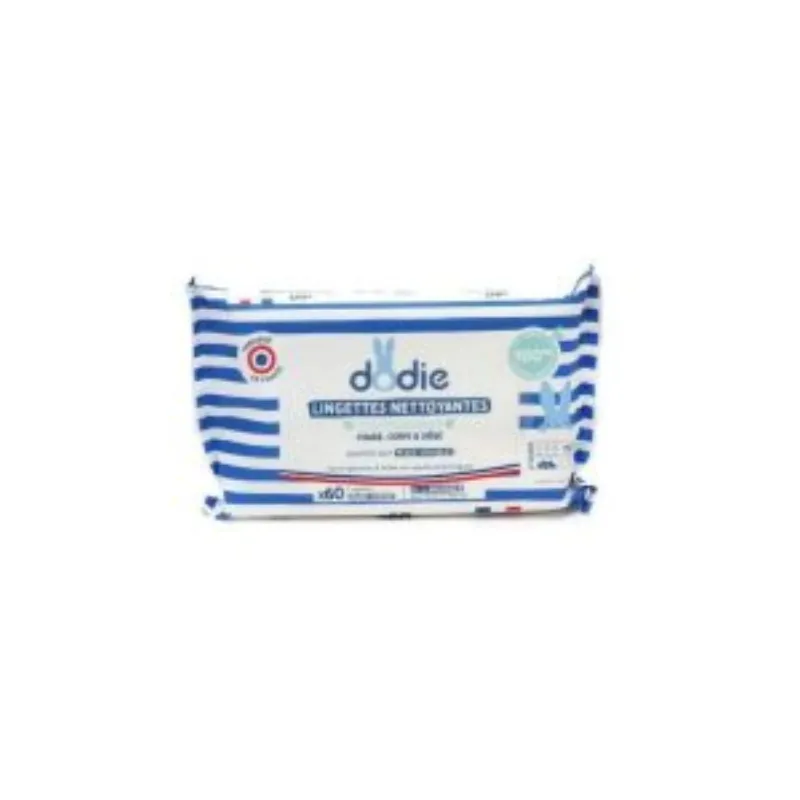 Dodie – Lingettes nettoyantes fibres biodégradables – 70 lingettes –  | Parasativa Maroc