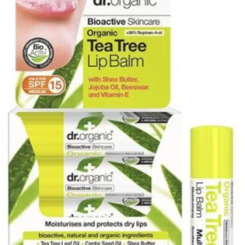 Dr Organic Baume à Lèvres Tea Tree 5.7Ml –  | Parasativa Maroc