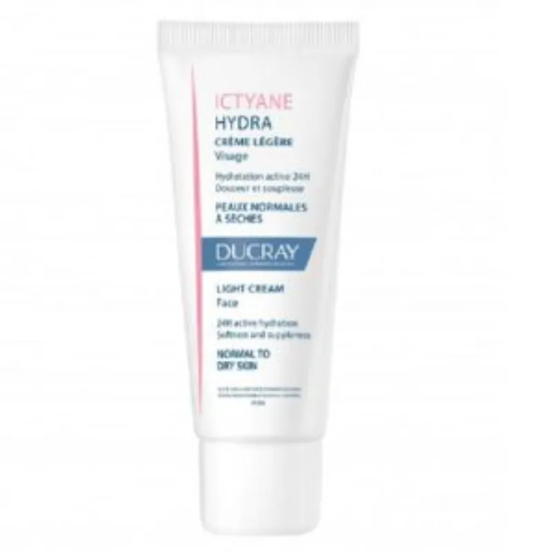 Ducray — Crème légère Visage — Crème hydratante visage peau sèche — Ictyane Hydra 40 ml –  | Parasativa Maroc