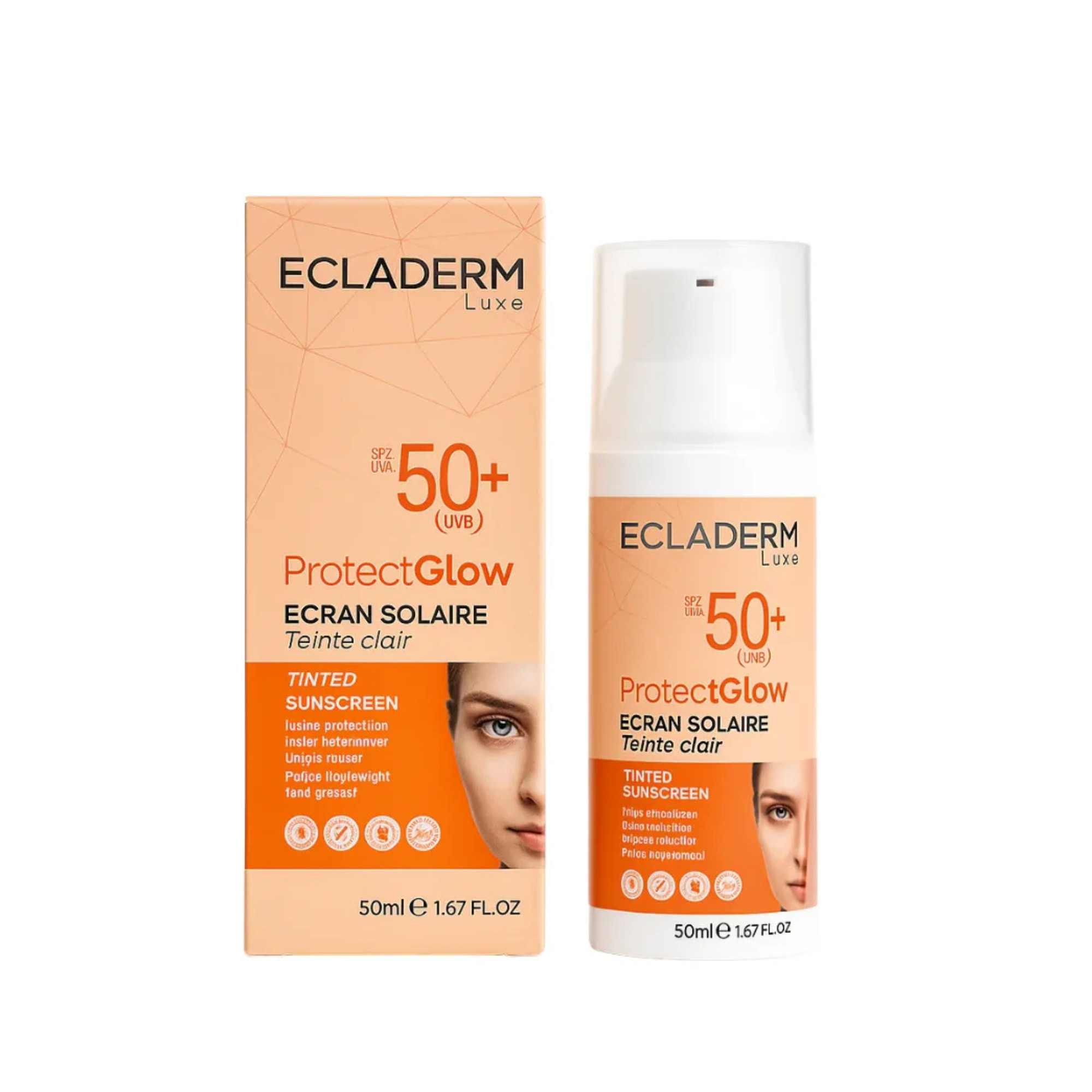 ECLADERM ECRAN SOLAIRE SPF50+ TEINTE CLAIRE 50ML –  | Parasativa Maroc