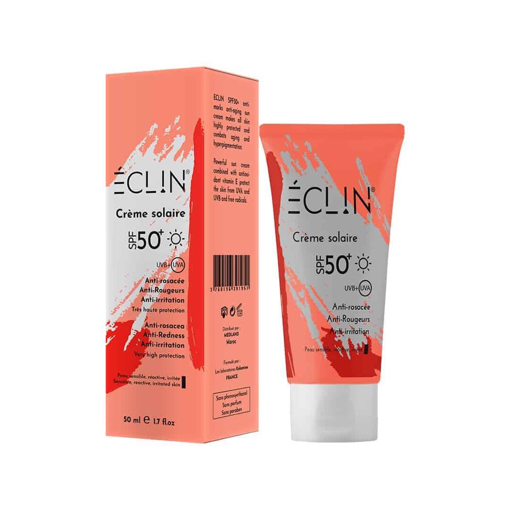ECLIN CREME SOLAIRE ANTI-ROUGEURS SPF50+ 50mL –  | Parasativa Maroc
