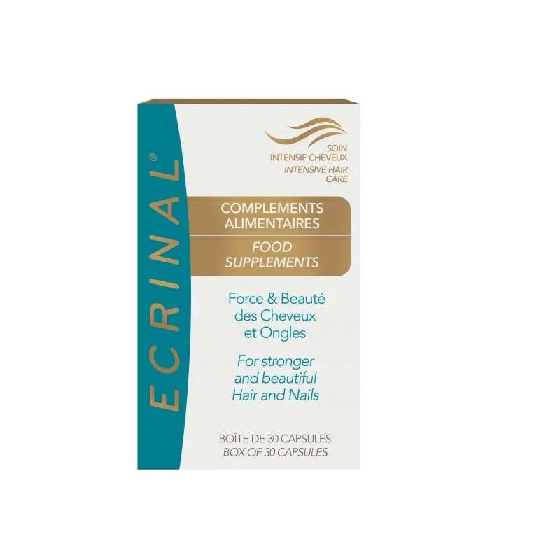 ECRINAL COMPLEMENT ALIMENTAIRE CHEVEUX ET ONGLES 30 CAP